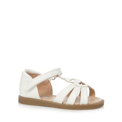 bluezoo Girls' white cut-out sandals